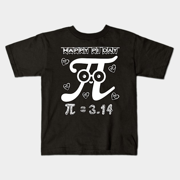 Happy Pi Day 3,14 Kids T-Shirt by aesthetice1